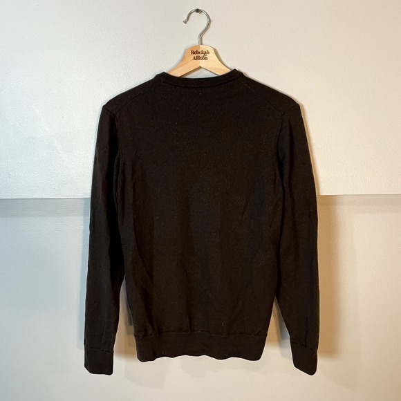 Alpha Studio 100% Wool Brown Knit Sweater Men's Size Medium - Picture 8 of 10